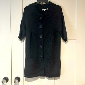 Vince long cardigan; dark grey; size M; wool, poly